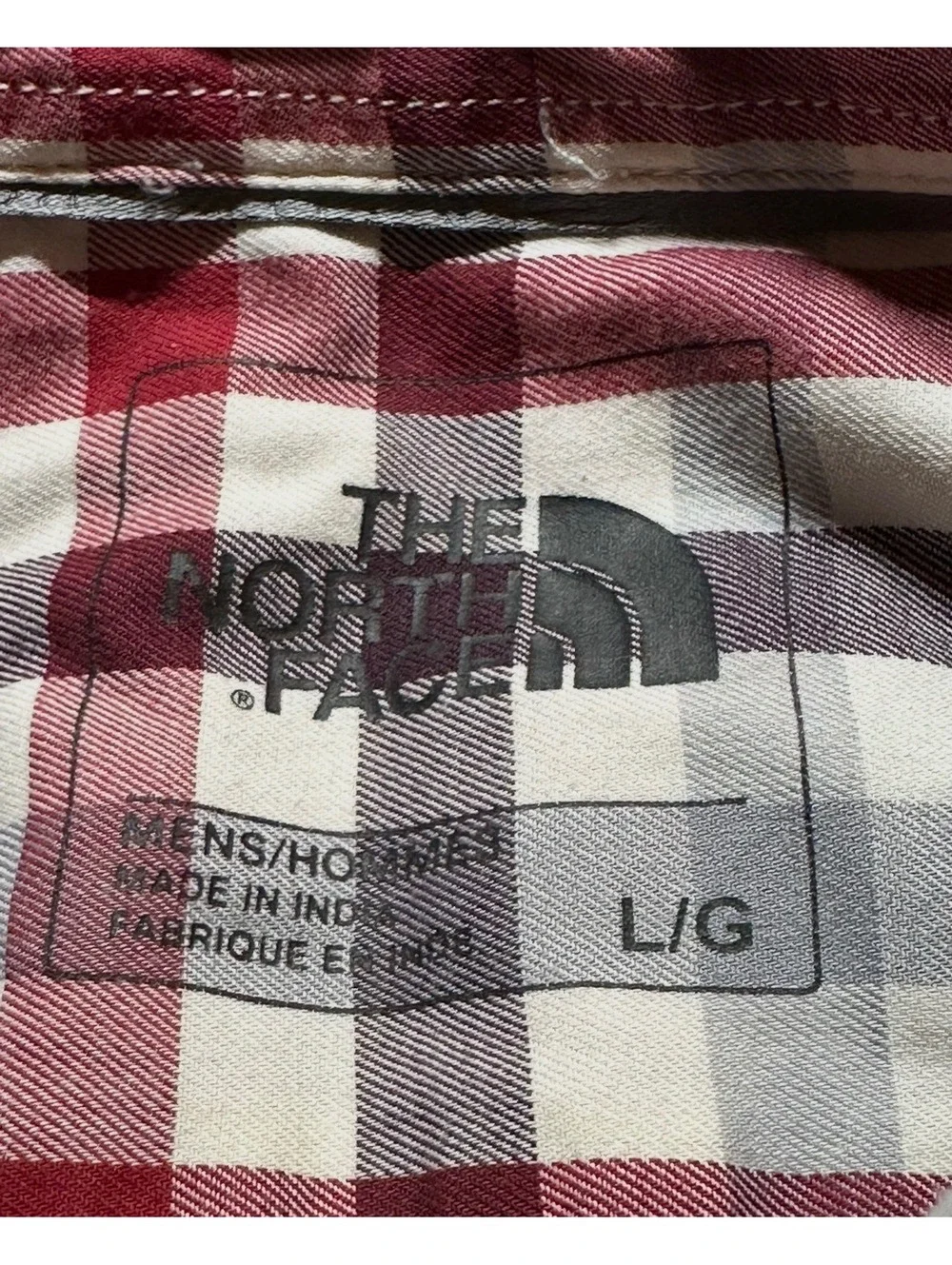 The North Face Men’s Box Plaid Long Sleeve Button Down Sz L